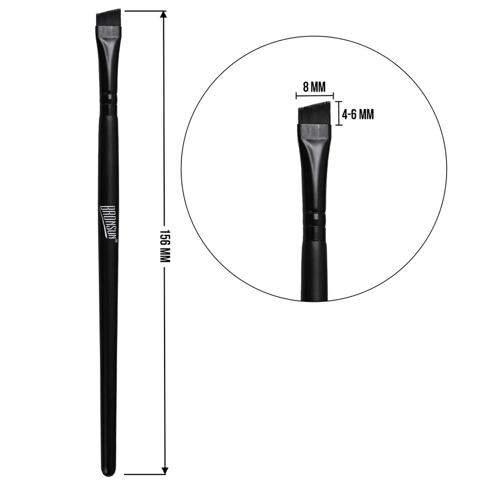 BRONSUN® eyebrow tinting brush, spoolie + angled BRT-0003