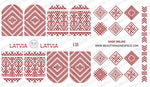 BIS Pure Nails Slider Nail Design Stickers Water Decals | LATVIA E30