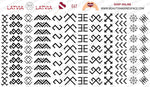 BIS Pure Nails Slider Nail Design Stickers Water Decals | LATVIA E67