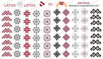 BIS Pure Nails Slider Nail Design Stickers Water Decals | LATVIA E73