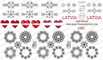 BIS Pure Nails Slider Nail Design Stickers Water Decals | LATVIA LS002