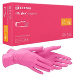 NITRYLEX Nitrile PINK gloves 100 pieces, size XS, S or M