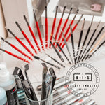 Display holder stand for brushes, clear