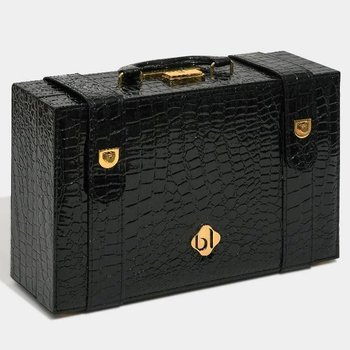 BL Beauty exclusive Leather CASE, Crocodile Black