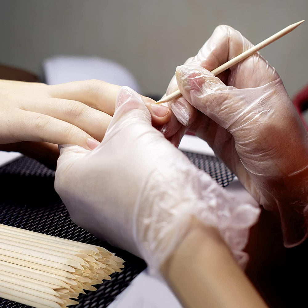 Orange Wood Sticks for Manicure & Pedicure | 10 pcs
