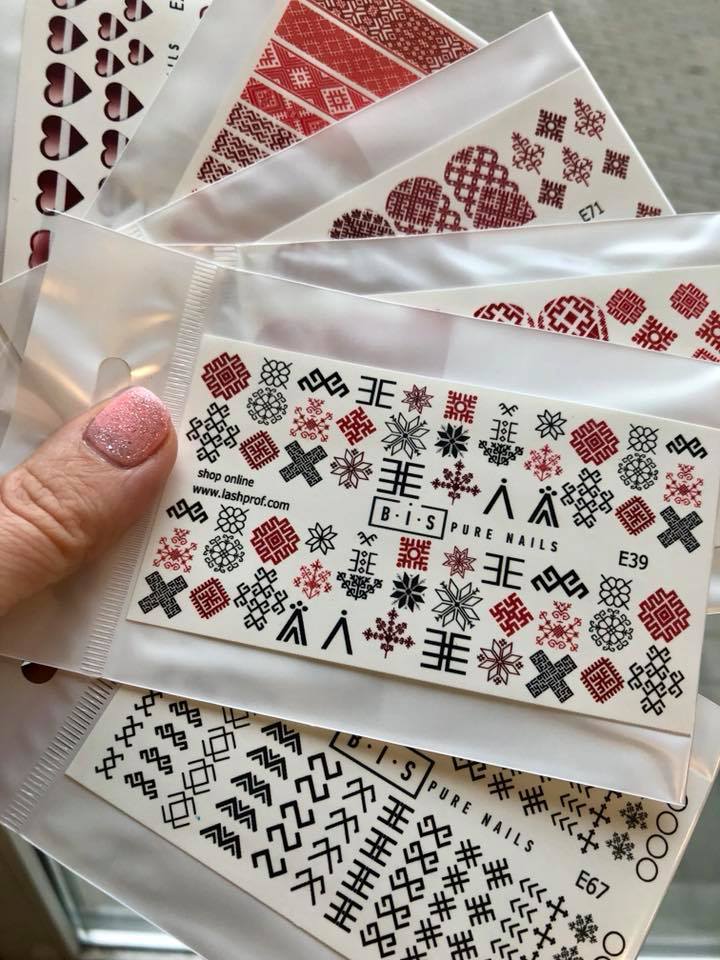 BIS Pure Nails Slider Nail Design Stickers Water Decals | LIGO L14