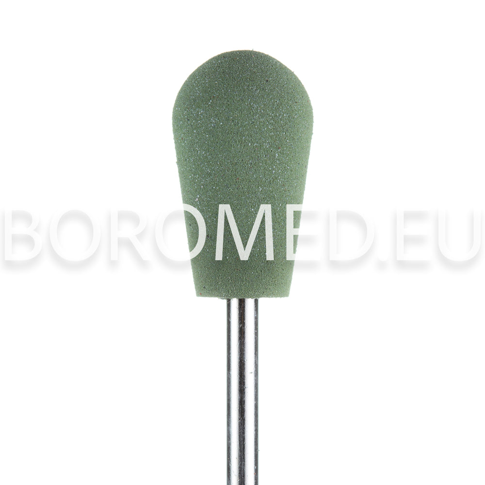 POLISHING bit for manicure and pedicure SK11 Silicone with diamond filling Green