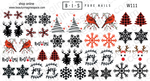 BIS Pure Nails slider nail design sticker decal Winter, W111
