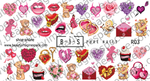 BIS Pure Nails water slider nail design sticker decal LOVE, R03