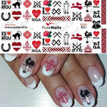 BIS Pure Nails water slider nail design sticker decal RIGA, E61