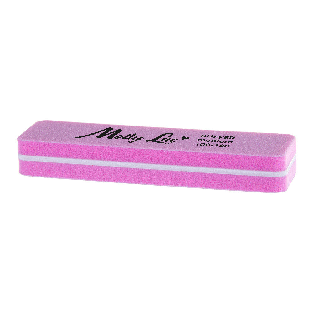 Molly Lac nail file buffer rectangle PINK, 100/180