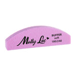 Molly Lac nail file buffer halfmoon PINK, 180/240