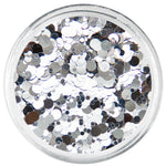 Nail design confetti round sequins, SILVER DROPS