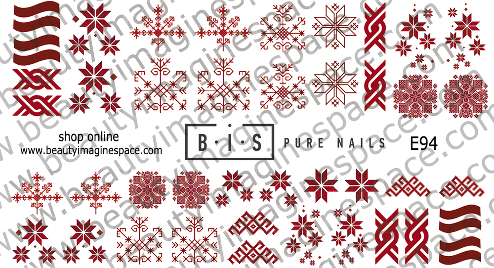 BIS Pure Nails  slider nail design sticker decal LATVIA, E94