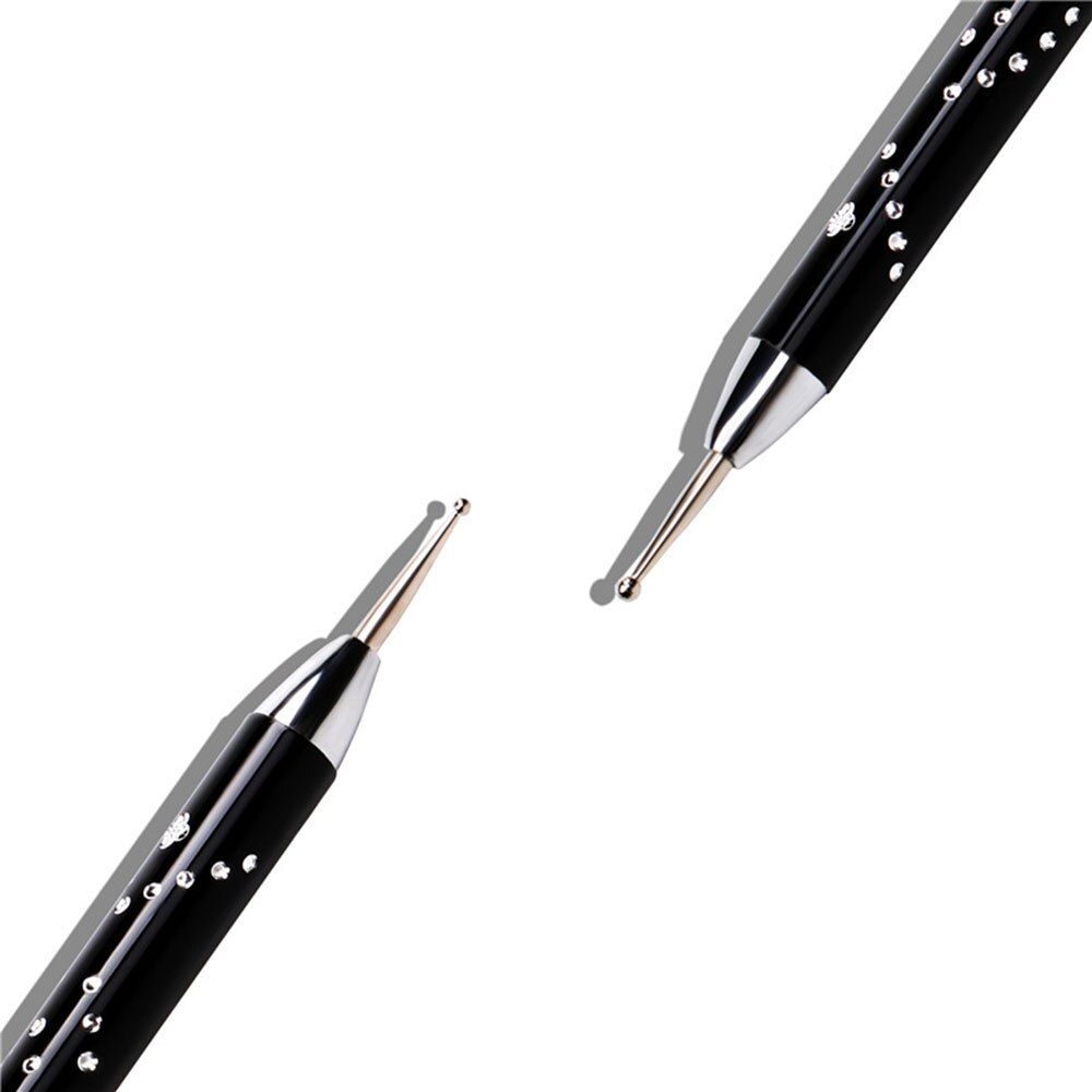 Dot tool with rhinestones for nail design, 5 sizes