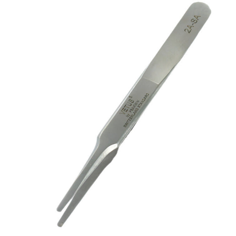 Genuine VETUS 2A-SA tweezers for eyelash extensions, SILVER