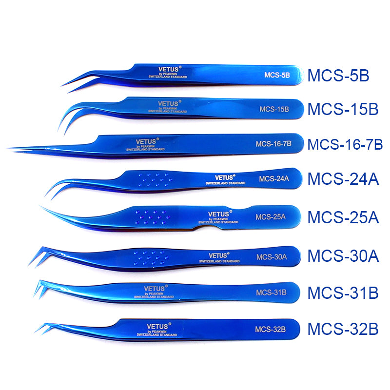 VETUS MCS-32B PRO tweezers for eyelash extensions