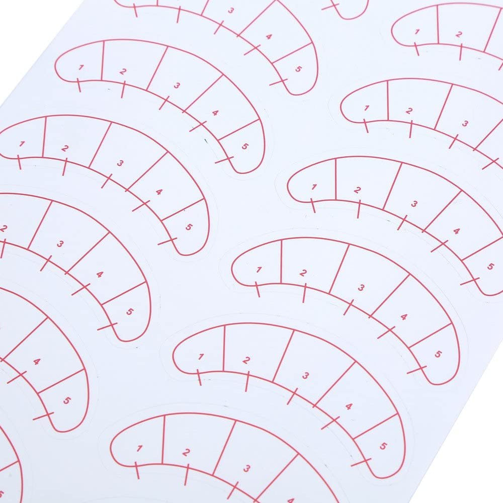 3D eye patch eyelash mapping stickers, LINT FREE