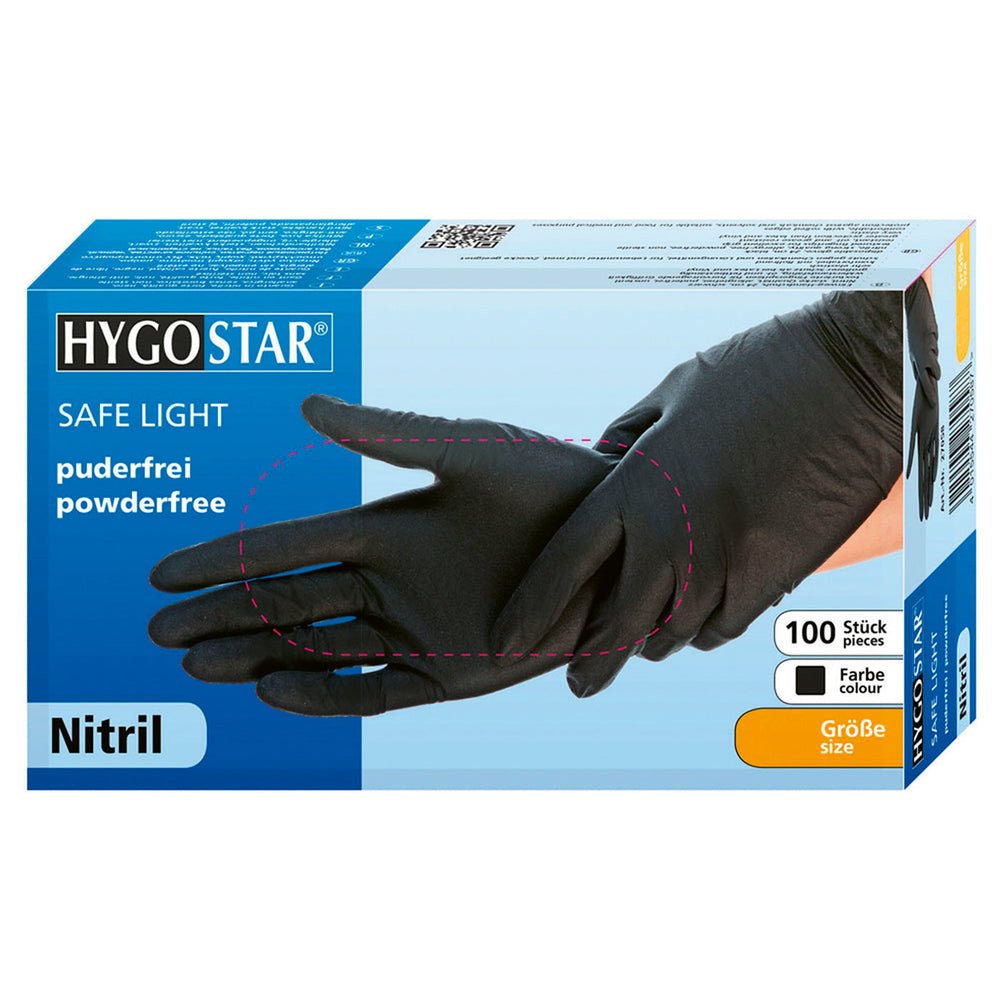 Franz Mensch Hygostar black nitrile gloves 2 pieces/1 pair, size XS, S, M or L