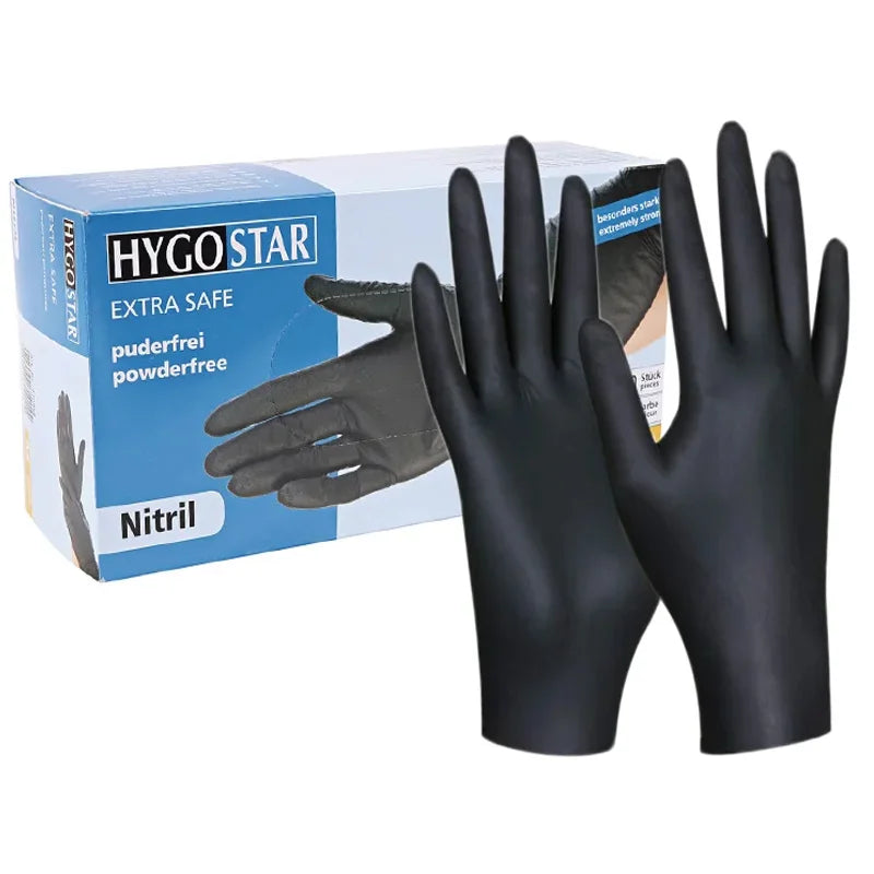 Franz Mensch Hygostar black nitrile gloves 2 pieces/1 pair, size XS, S, M or L