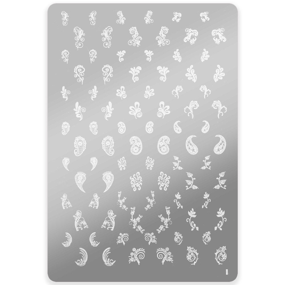 Template for Konad nail stamping art, large I
