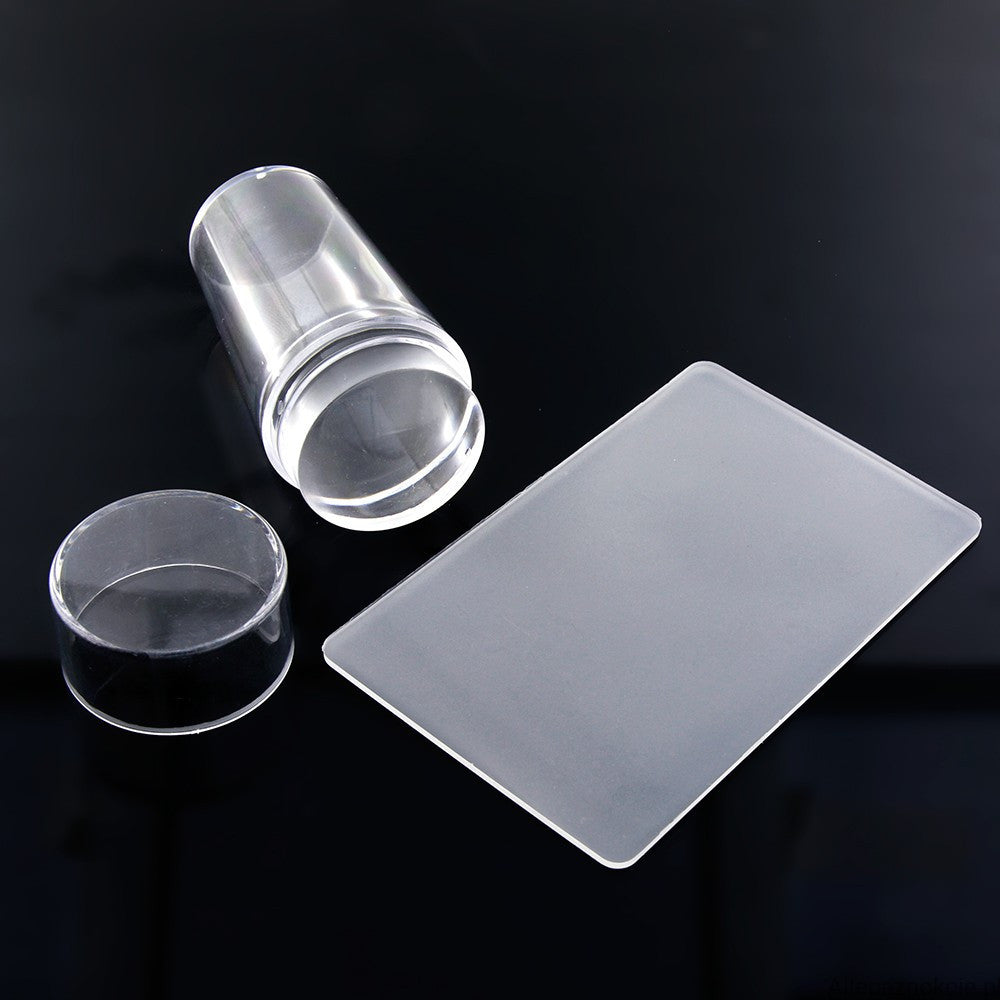 Silicone nail design stamper for Konad stamping, CLEAR large