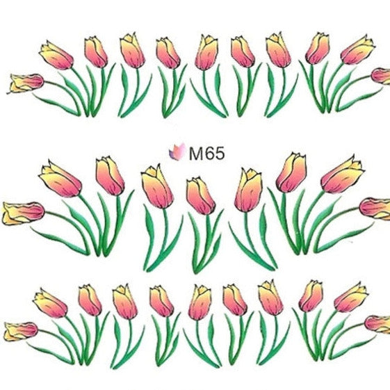 Nail art sticker slider water decals, M65