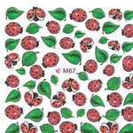 Nail art water decals sticker slider, Lady Bugs M67