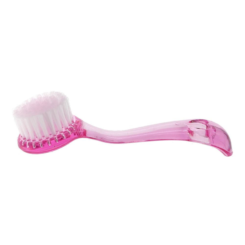 Nail dust cleaning brushes with handle, pink
