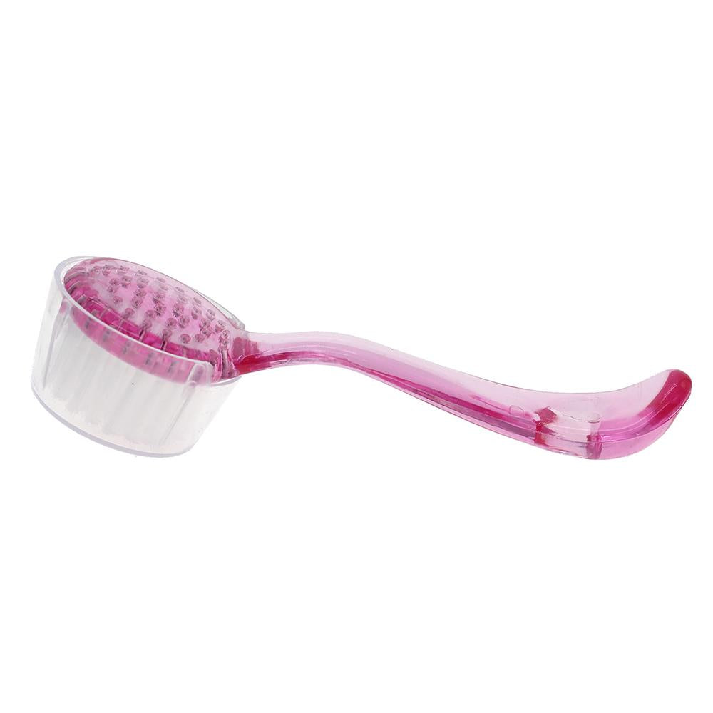 Nail dust cleaning brushes with handle, pink