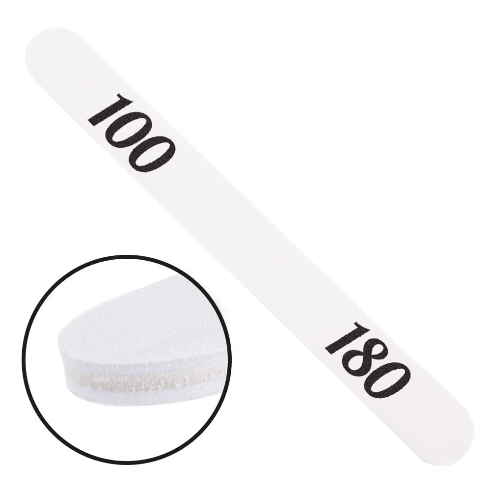 PRO nail file white STRAIGHT, 100/180