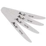 PRO nail file grey wooden slim RESTANGULAR by MollyLac, 100/180