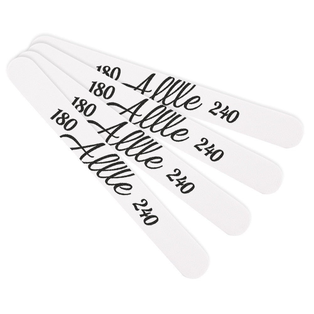 PRO nail file white STRAIGHT by Alle, 180/240
