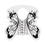 Nail extension form template stickers BUTTERFLY, 10 pcs