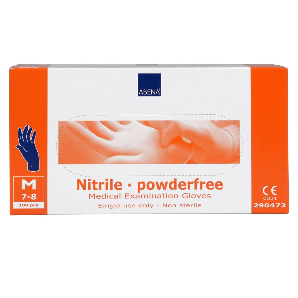 Abena nitrile gloves 2 pieces/1 pair M or L size, INDIGO