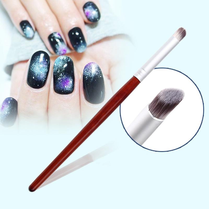 Design nail brush ombre semicircle No4
