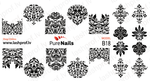 BIS Pure Nails slider nail design sticker decal BLACK ORNAMENT B10, B11, B18 and B20