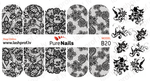 BIS Pure Nails slider nail design sticker decal BLACK ORNAMENT B10, B11, B18 and B20