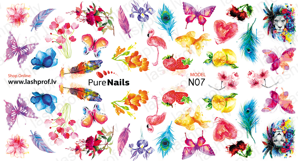 BIS Pure Nails slider nail design sticker decal, COLORS N07, F30, F45 and F145