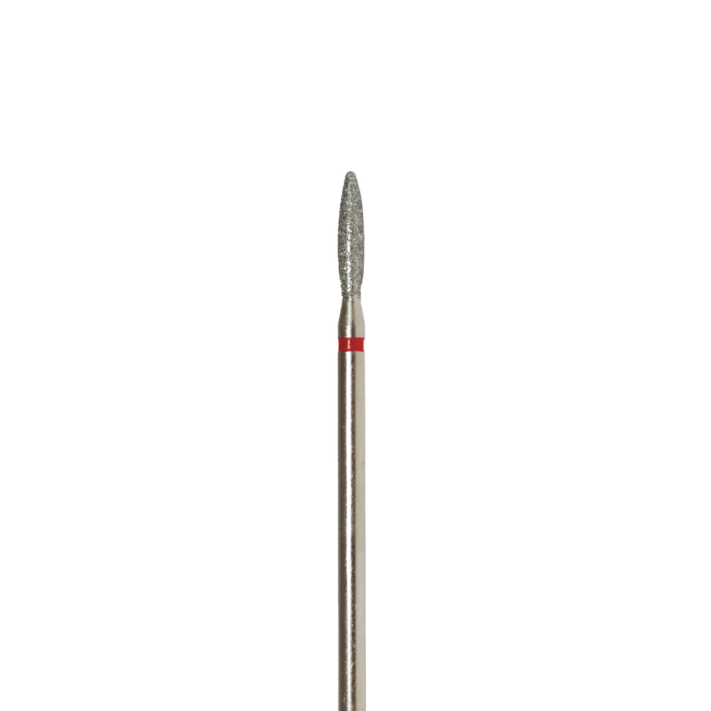 DIAMOND nail bit FLAME semicircular tip (red) 244