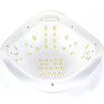 Dual LED Master Line nail lamp white with silver handle, 80W