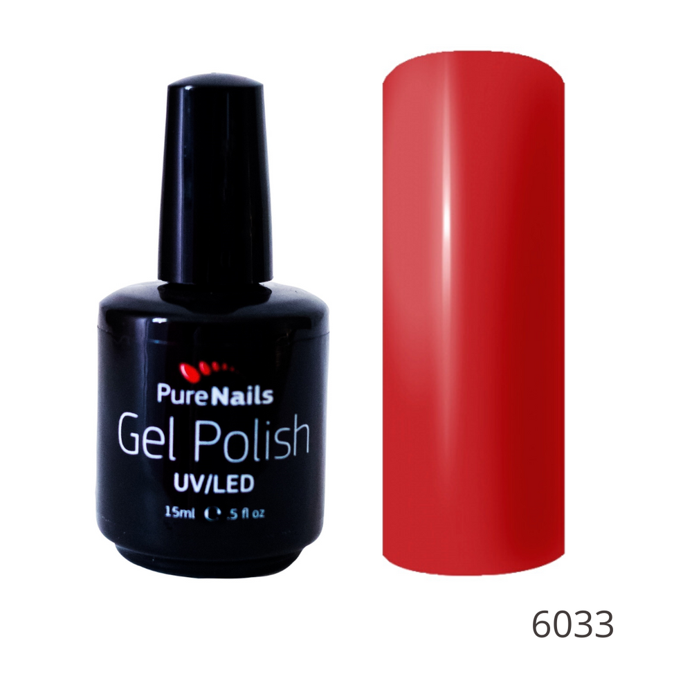 BIS Pure Nails gel polish 15 ml, 6033 WARM RED
