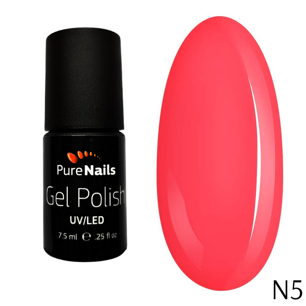 BIS Pure Nails gel polish 7.5 ml, NEON FLAMINGO N5