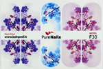 BIS Pure Nails  slider nail design sticker decal FLOWERS, F30