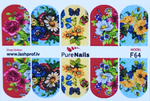 BIS Pure Nails  slider nail design sticker decal FLOWERS, F64
