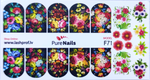 BIS Pure Nails  slider nail design sticker decal FLOWERS, F71