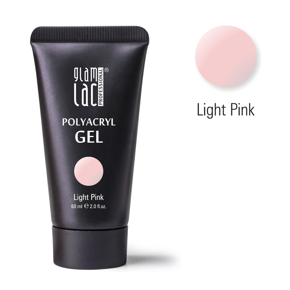 GlamLac Polygel for nail extension and strengthening 60 ml, LIGHT PINK