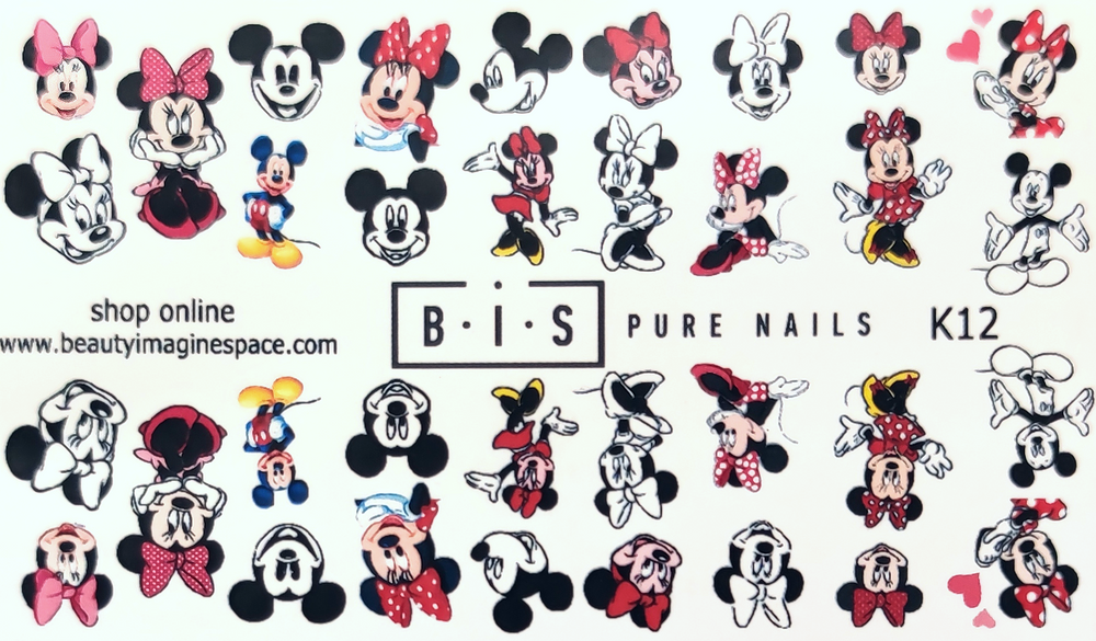 BIS Pure Nails  slider nail design sticker decal MICKEY MOUSE, K12