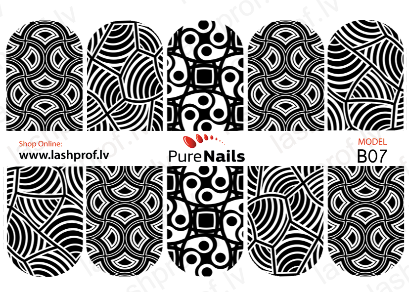 BIS Pure Nails slider nail sticker ultra thin B01-B17, CLASSIC