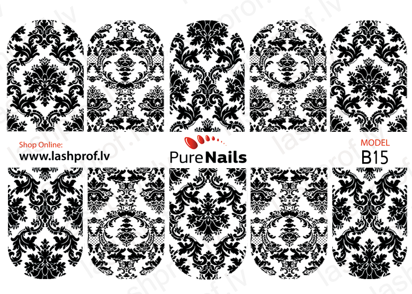 BIS Pure Nails slider nail sticker ultra thin B01-B17, CLASSIC